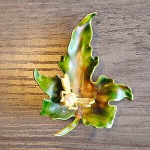 Vintage Hattie Carnegie Bumble Bee Maple Leaf Brooch